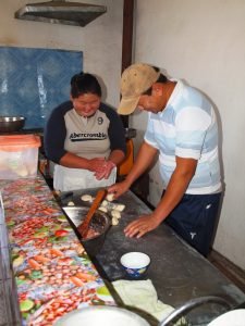 Making khuushuur in Mongolia