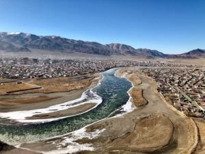 Ulgii - the provincial capital of western Mongolia