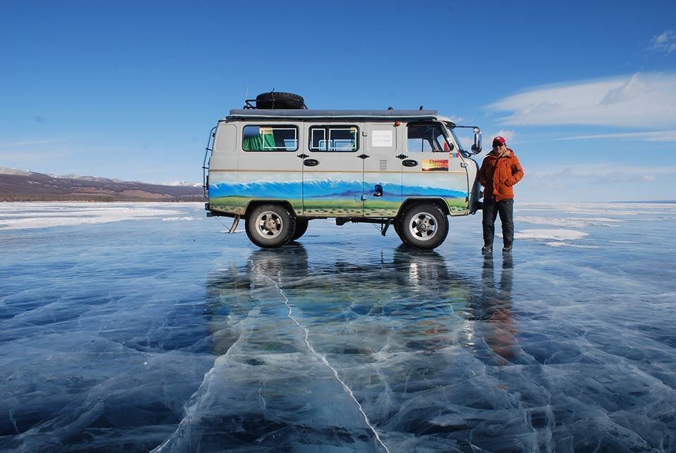 This is Turuu. With his beloved Furgon van (do you like the 'eternal landscapes' painted on the side of his van? I don't think I need to write anything else about the image. I'll just let the photo do the talking.