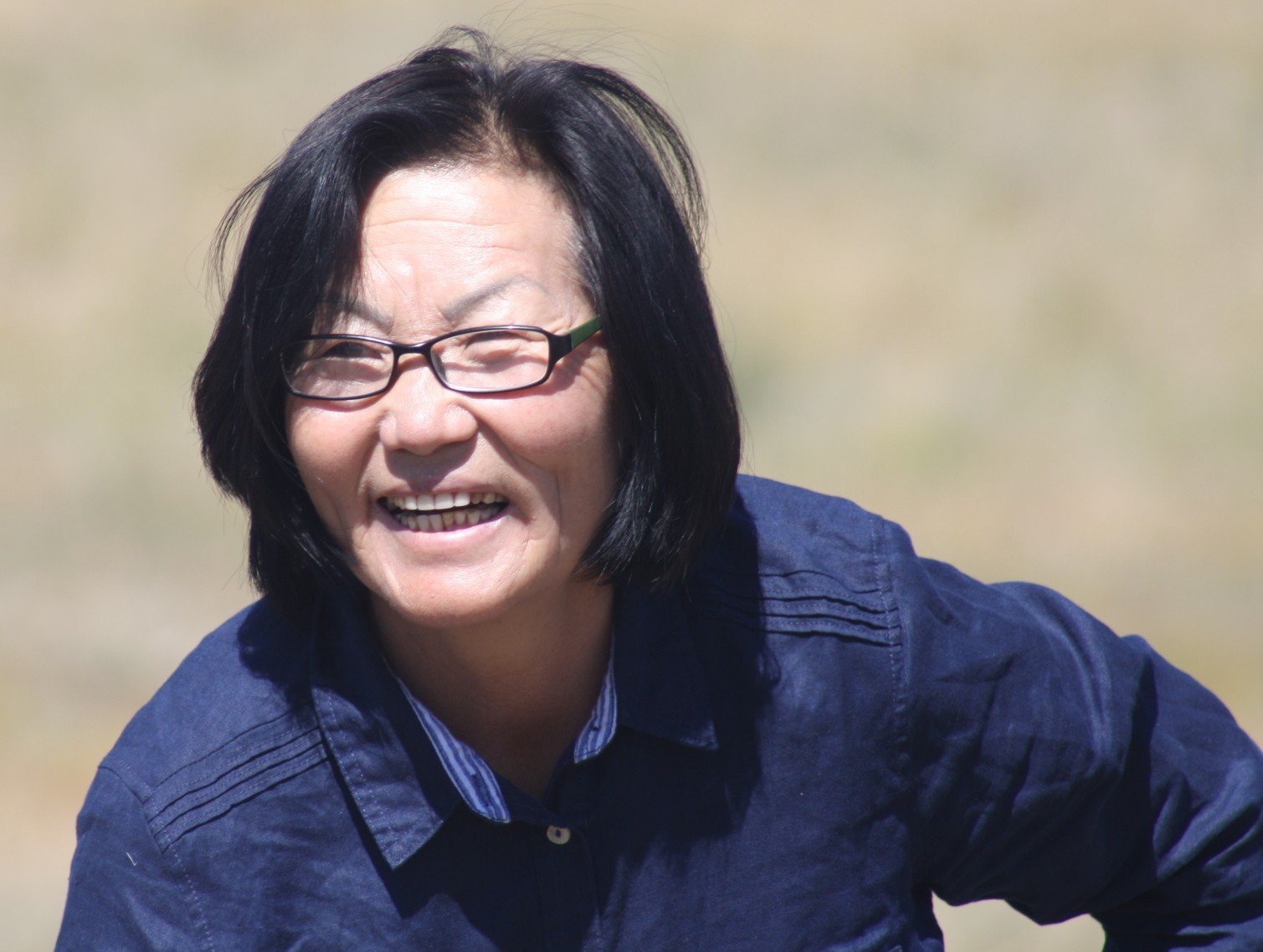 Byamba of the Gobi Oasis Tree Planting Project in Mongolia - located in Mongolia's Middle Gobi.