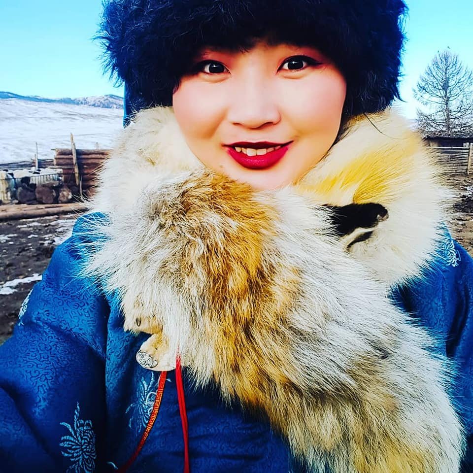 Say hello to Bayaraa! One of my female Mongolian trip assistants during Tsagaan Sar - Mongolian Lunar New Year. Most Mongolians will buy a a new del (traditional Mongolian coat) for their Tsagaan Sar - Mongolian Lunar New Year.
