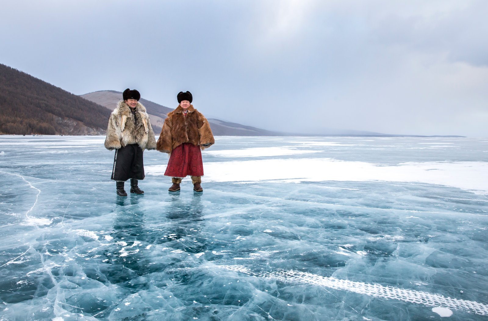 The Khoridol Saridag Mountains and western shoreline provide a backdrop to our Mongolia horse sleigh expeditions - Khovsgol