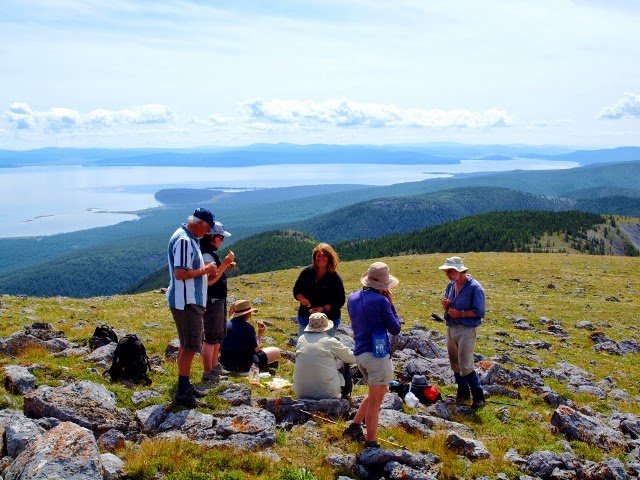 One of our wild picnics on top of Chuchee Uul in Mongolia's Khovsgol Nuur National Park on one of our Mongolia small group trips.