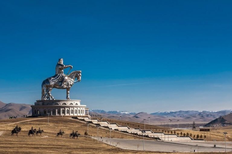 The Chinggis Khan Equestrian Statue in Mongolia. It is 131ft high!