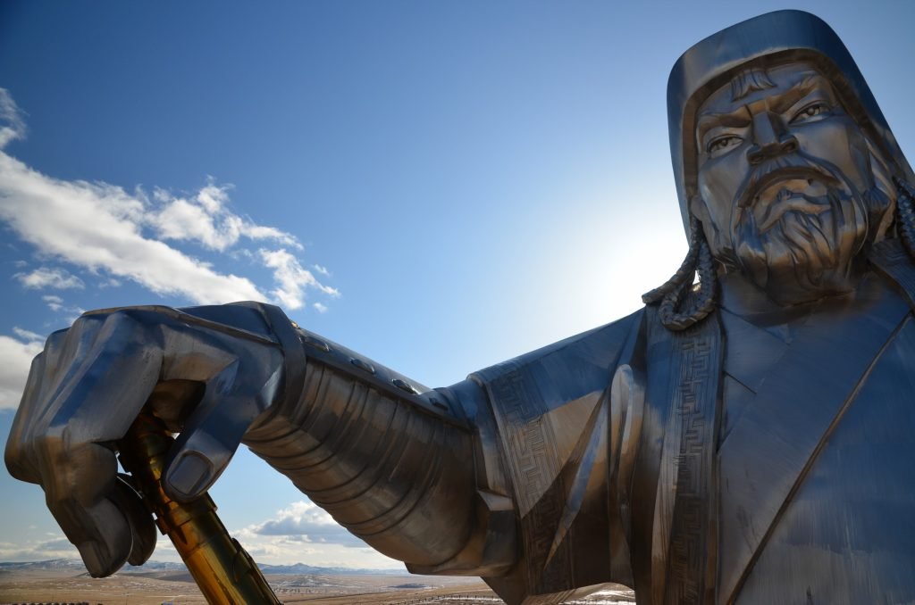 A close up of the Genghis Khan Statue, Mongolia