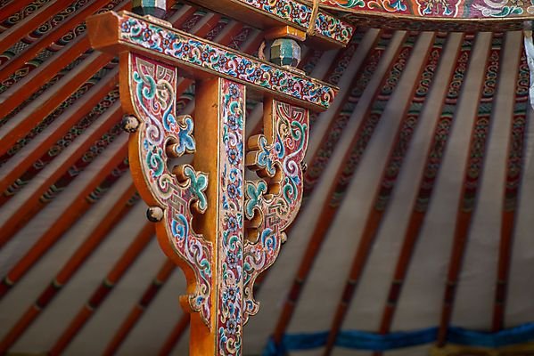 The interior of a ger in Mongolia