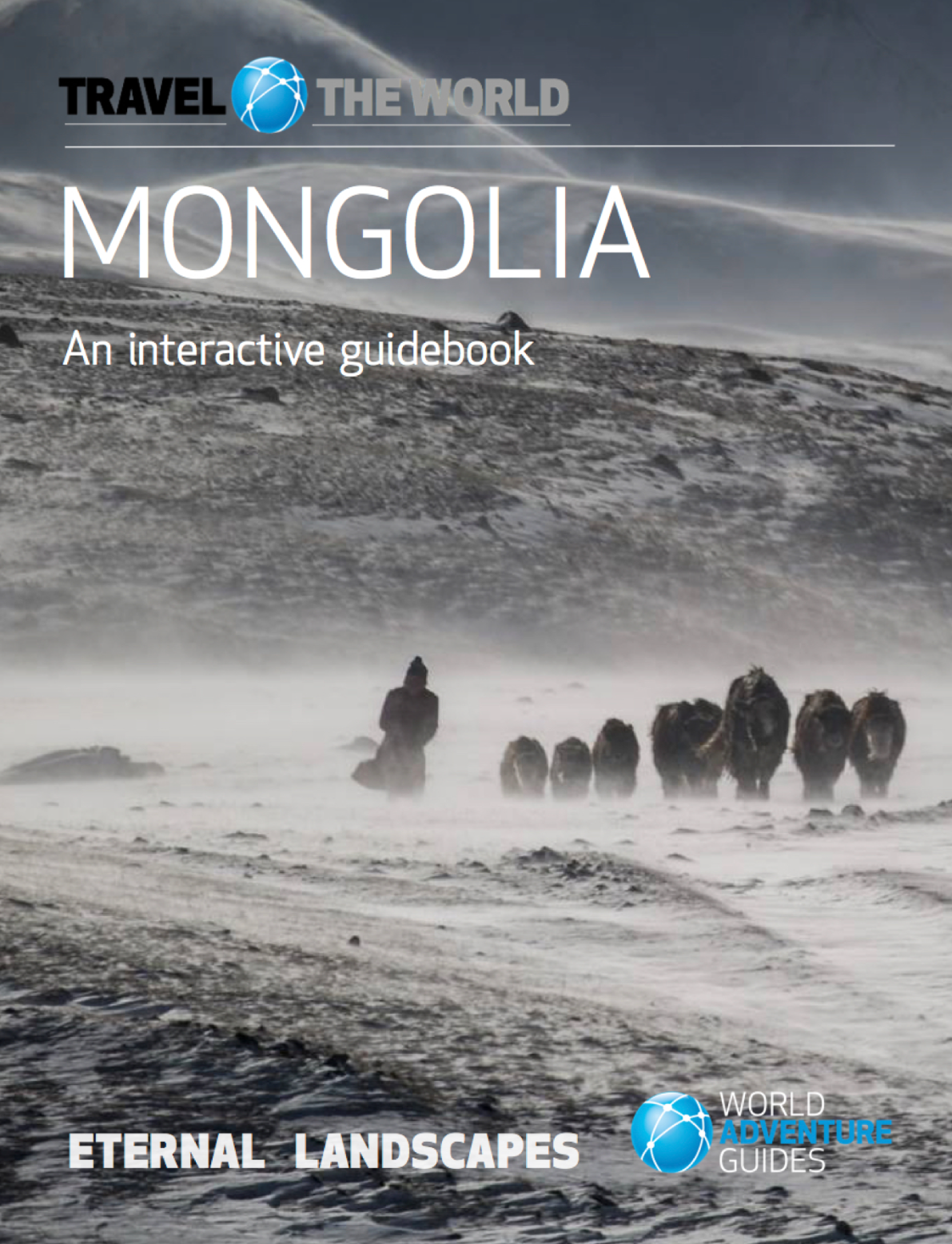 The front cover of our interactive guidebook to Mongolia
