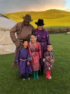 A Mongolian herding family