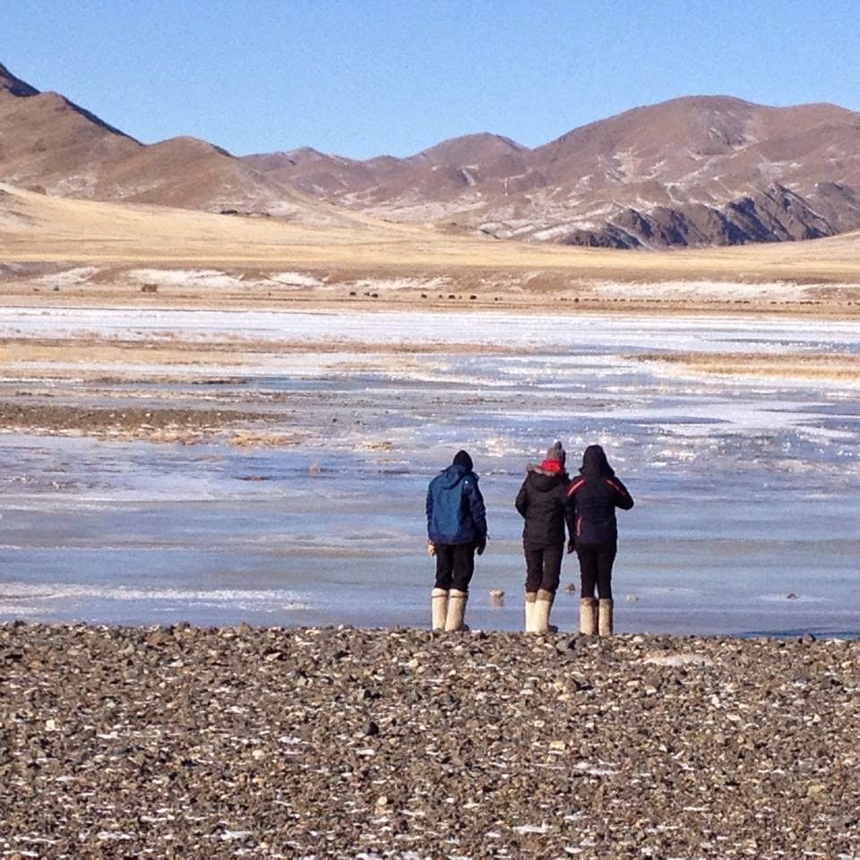The Orkhon River Valley in deep winter during a Mongolia winter trip