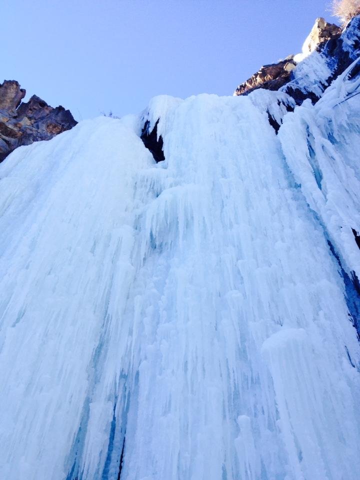 The Orkhon Waterfall in the Orkhon River Valley - good as a location for Mongolia winter trip