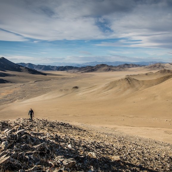 A guest of Eternal Landscapes enjoying the freedom to explore on one of our Mongolia trips
