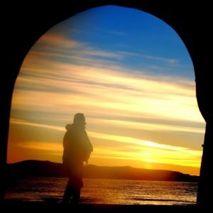 Sunset at Khar Nuur in Zavkhan Province