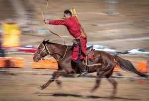 Mongolian archery on horseback