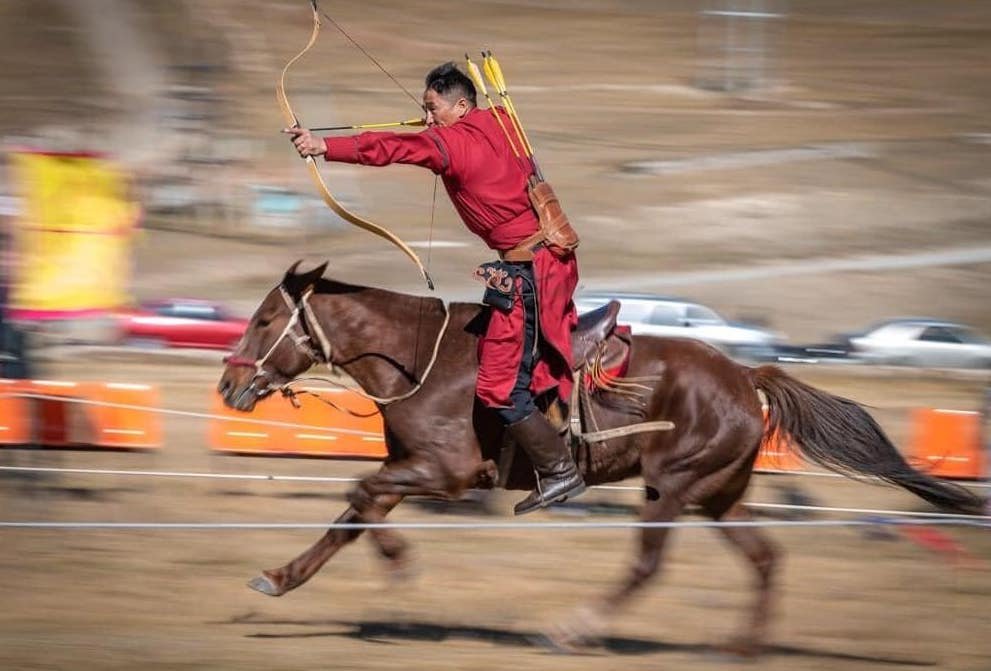 Mongolian archery on horseback
