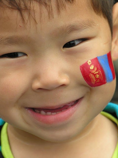 Mongolian flag at Mongolia's Naadam Festival