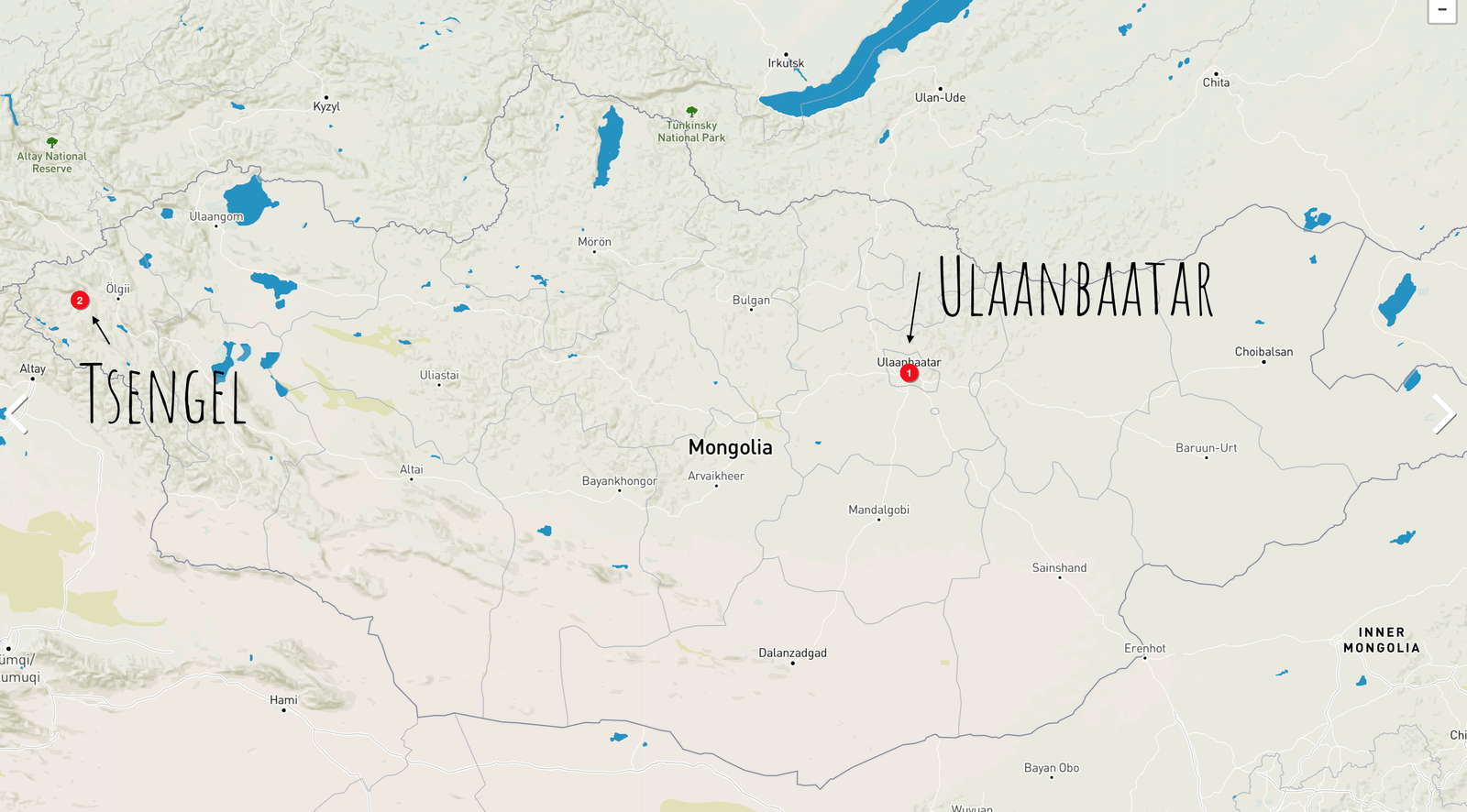 Map Of Tsengel - western Mongolia. Mongolia Must Reads: Hearing Birds Fly