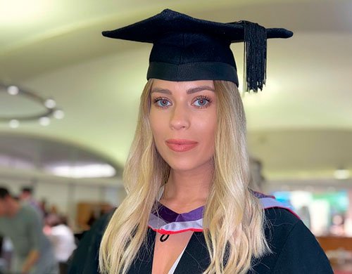 Beth Lawrence - Osteopath at her graduation ceremony in Andover.