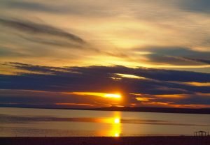 Sunset Khyargas Nuur Mongolia