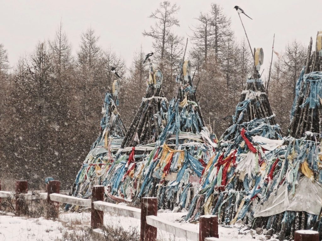 Shamanistic ovoos Mongolia