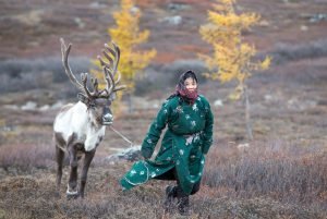 Tsaatan reindeer herder Mongolia's Darkhad Depression