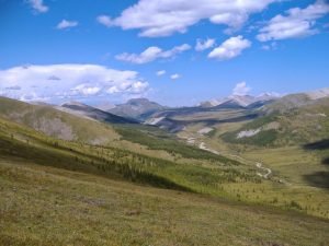 Valley in Mongolia's Khoridol Saridag Mountains