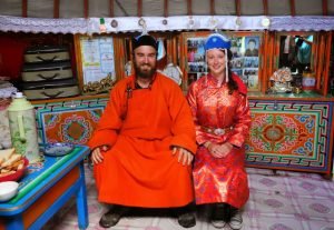 EL guests dressed in traditional Mongolian deel